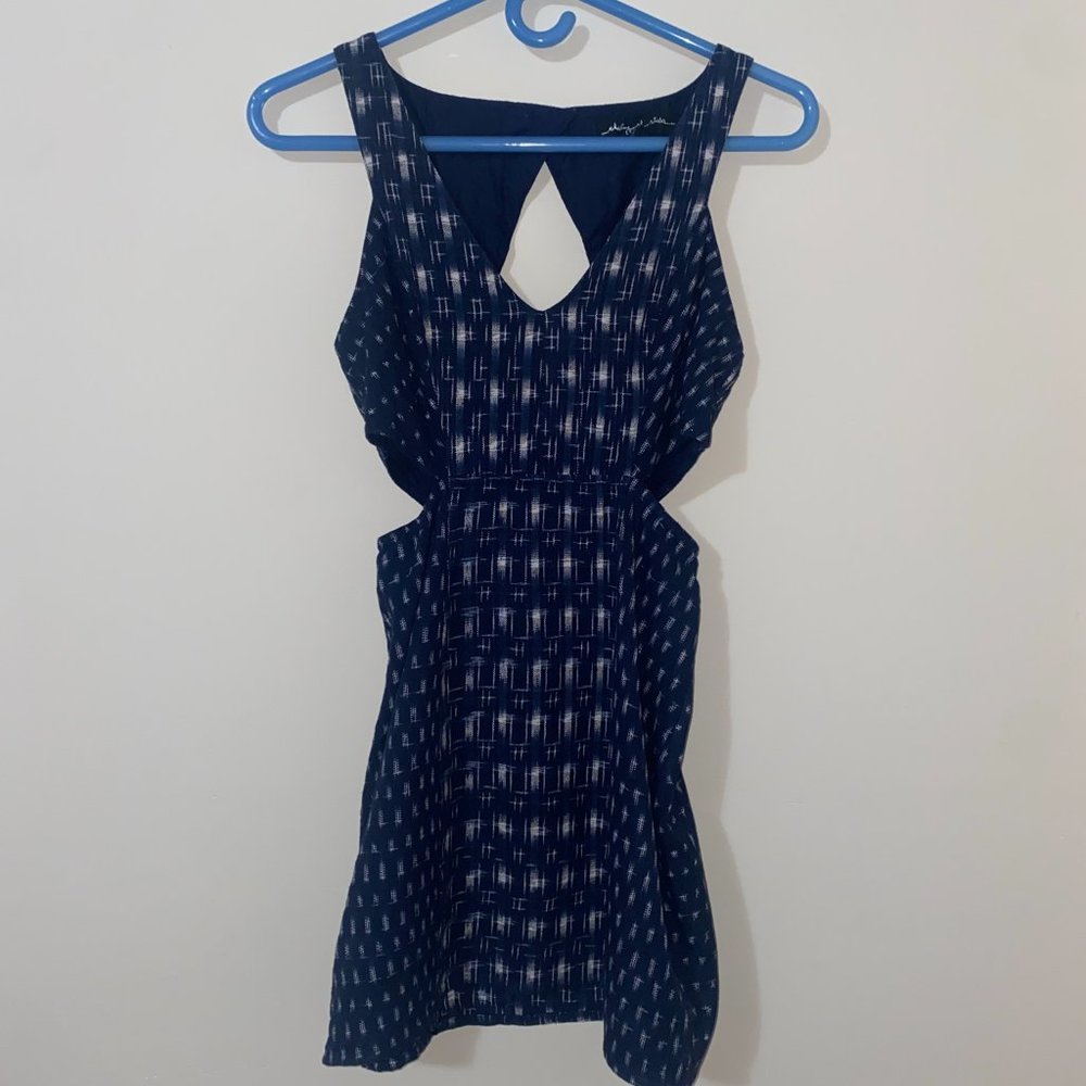 Staring at Stars Navy Blue Pattern Mini-Party Dress